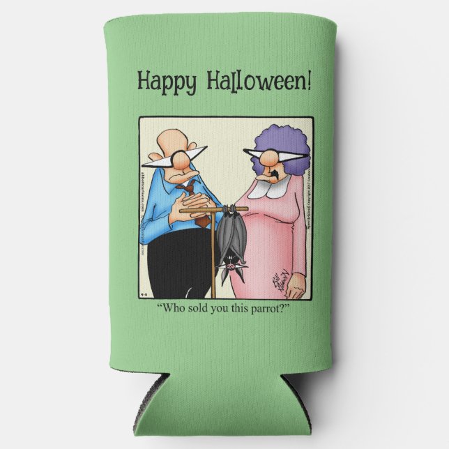 Funny Halloween Humour Can Cooler Gift (Front)