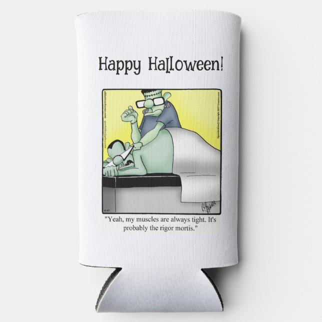 Funny Halloween Humour Can Cooler Gift (Front)