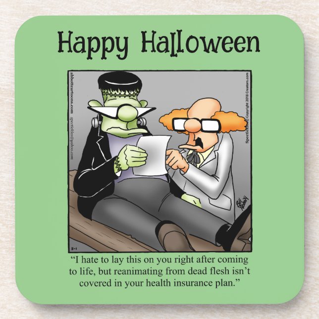 Funny Halloween Humour Coasters (Front)