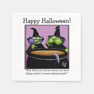 Funny Halloween Humour Cocktail Napkins