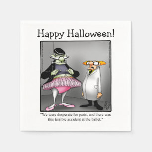 Funny Halloween Humour Cocktail Napkins