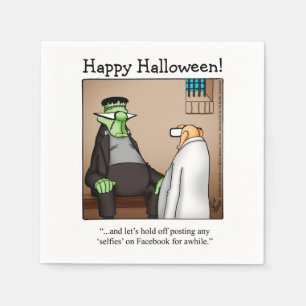 Funny Halloween Humour Cocktail Napkins