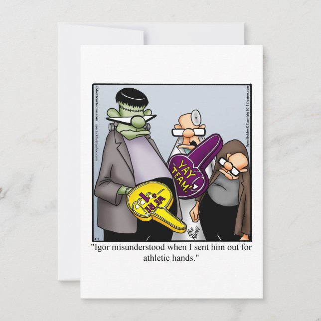 Funny Halloween Humour Greeting Card  (Front)