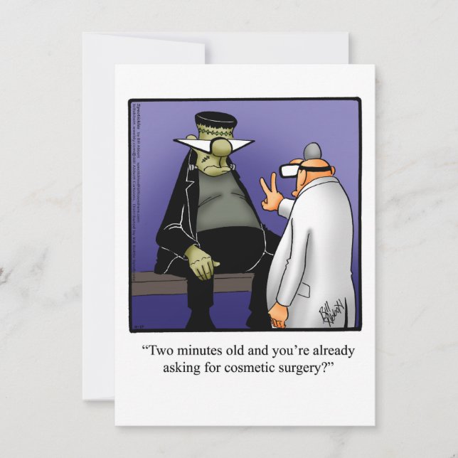 Funny Halloween Humour Greeting Card  (Front)