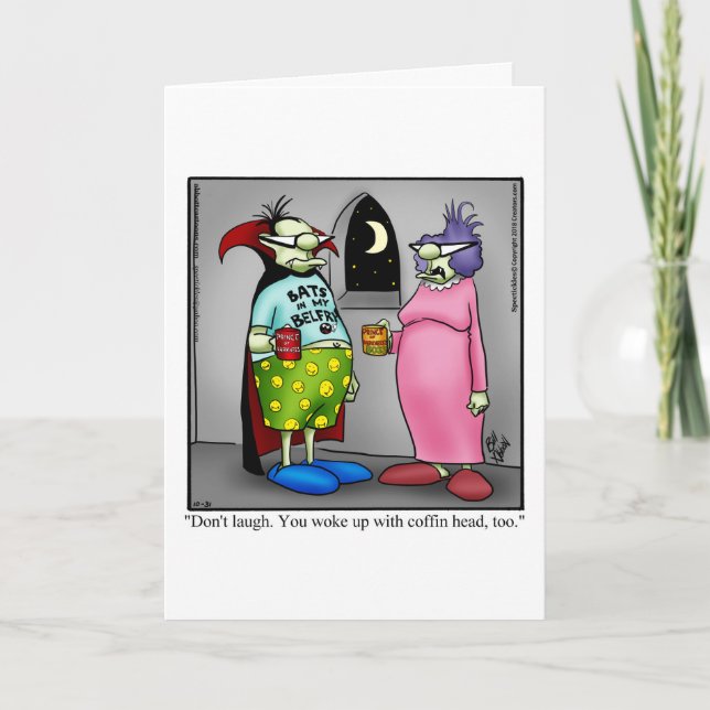 Funny Halloween Humour Greeting Card  (Front)