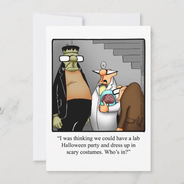 Funny Halloween Humour Greeting Card  (Front)