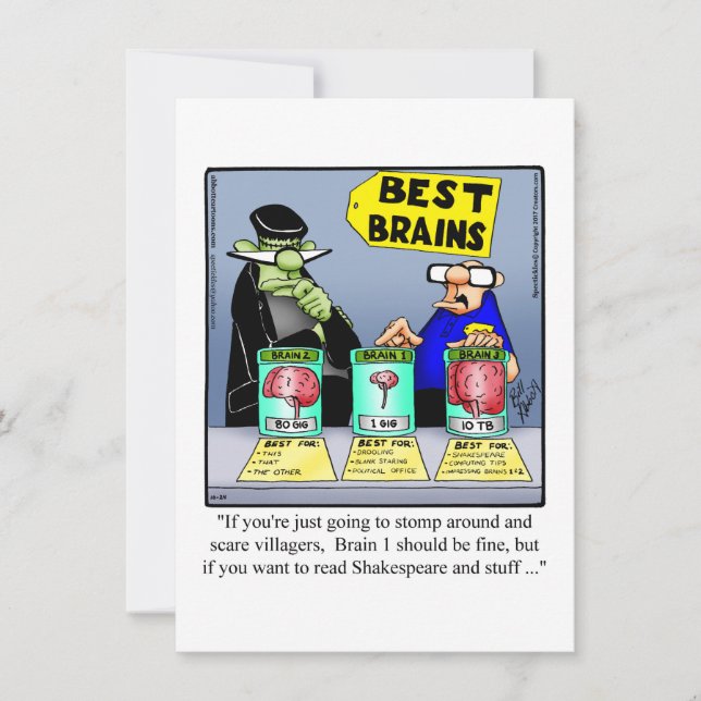 Funny Halloween Humour Greeting Card  (Front)