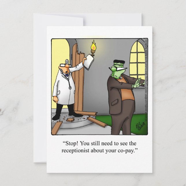 Funny Halloween Humour Greeting Card  (Front)