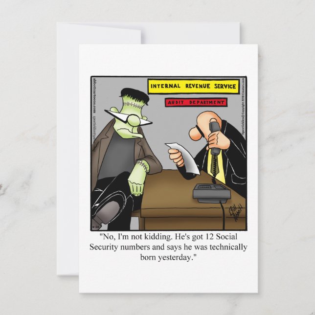 Funny Halloween Humour Greeting Card  (Front)
