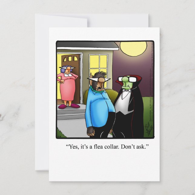 Funny Halloween Humour Greeting Card  (Front)