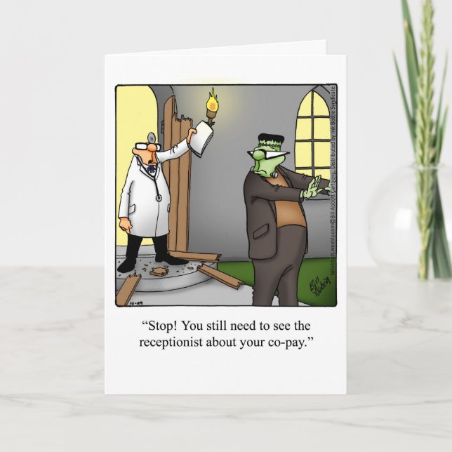 Funny Halloween Humour Greeting Card (Front)