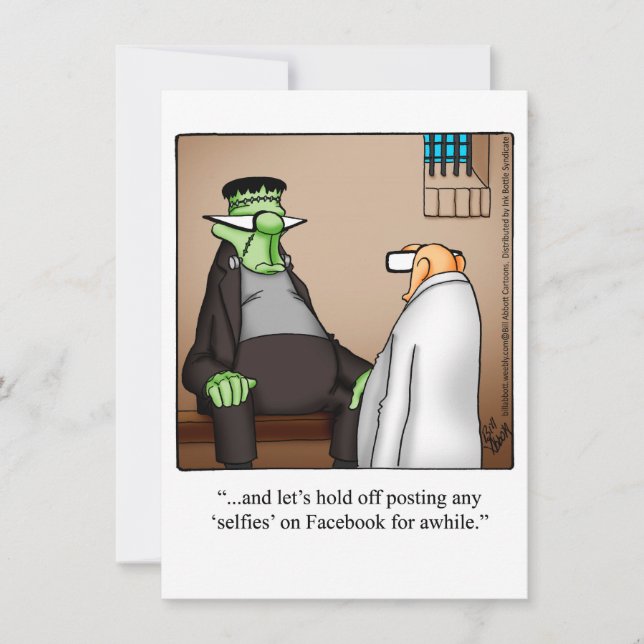 Funny Halloween Humour Greeting Card  (Front)