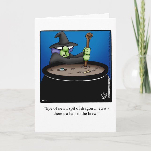 Funny Halloween Humour Greeting Card (Front)
