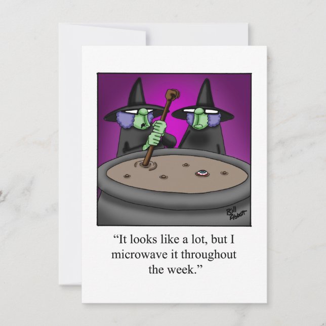 Funny Halloween Humour Greeting Card  (Front)