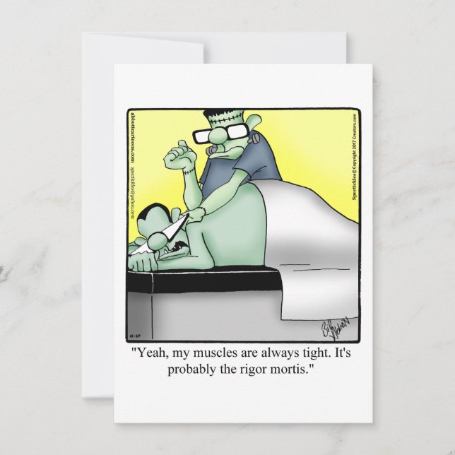Funny Halloween Humour Greeting Card  (Front)