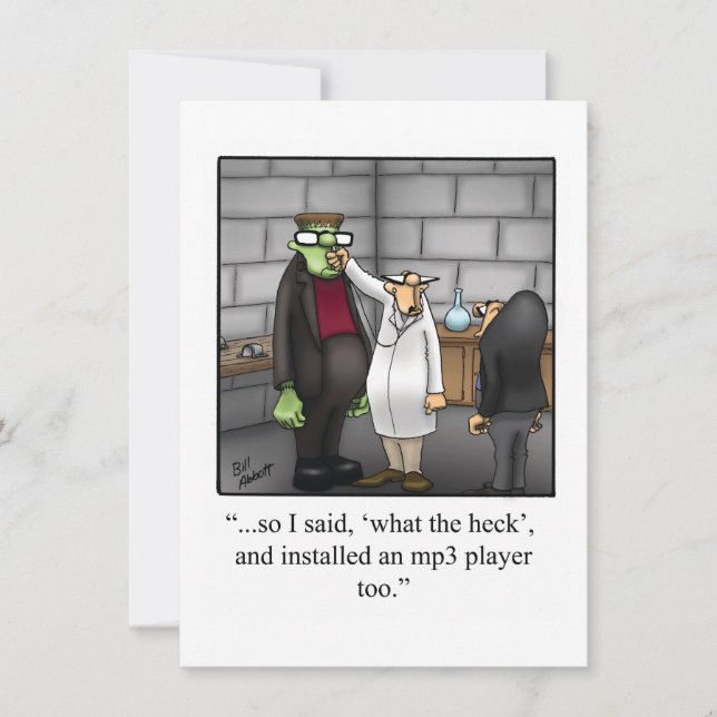 Funny Halloween Humour Greeting Card  (Front)