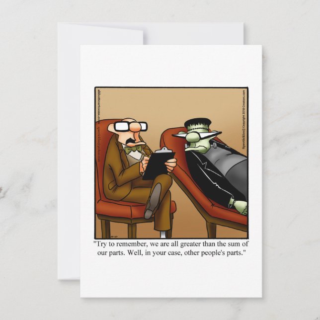 Funny Halloween Humour Greeting Card  (Front)