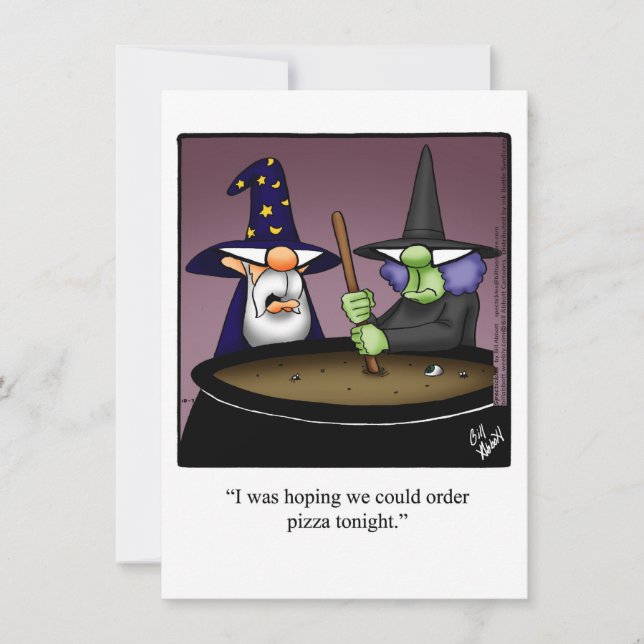 Funny Halloween Humour Greeting Card  (Front)