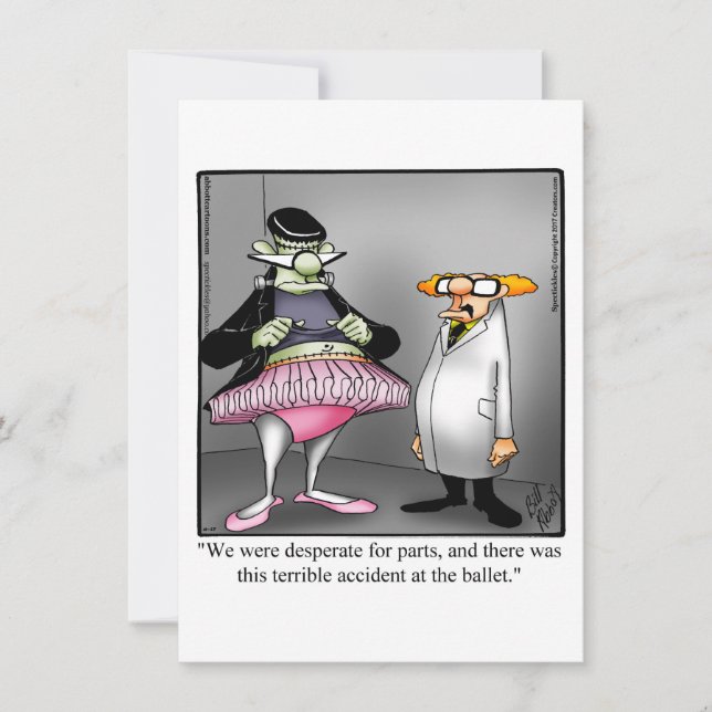 Funny Halloween Humour Greeting Card  (Front)
