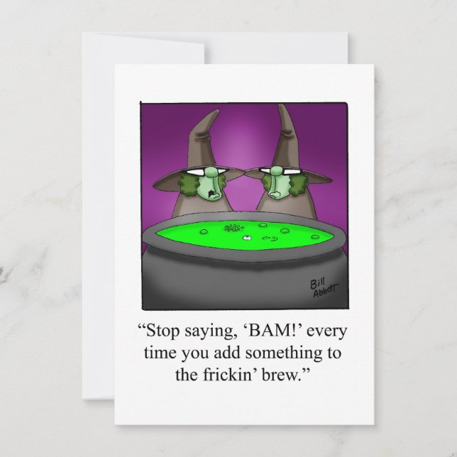 Funny Halloween Humour Greeting Card  (Front)