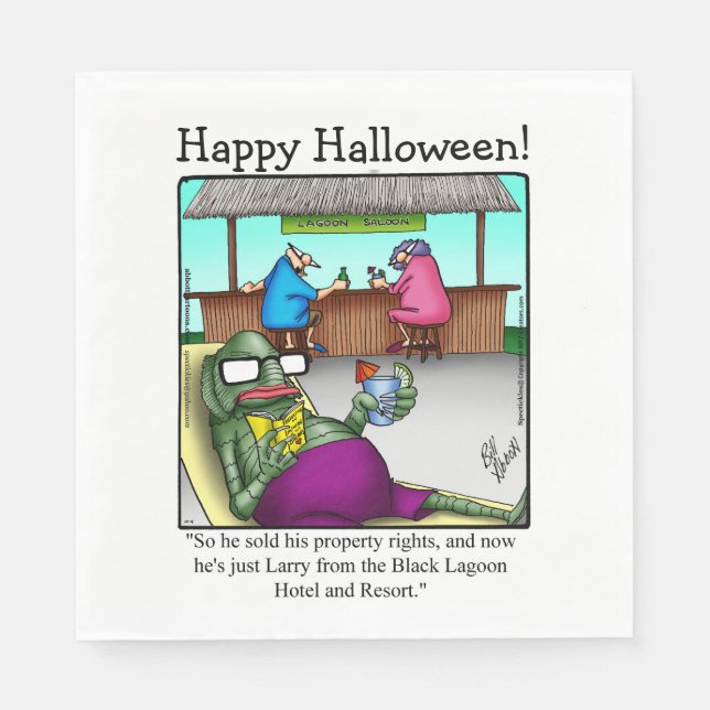 Funny Halloween Humour Luncheon Napkins  (Front)
