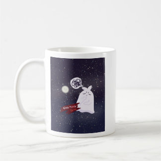 Funny Halloween Humour Overthinking Ghost Coffee Mug