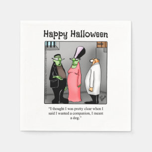 Funny Halloween Humour Party Napkins