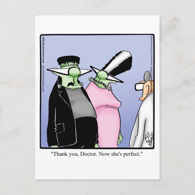 Funny  Halloween Humour Postcard (Front)
