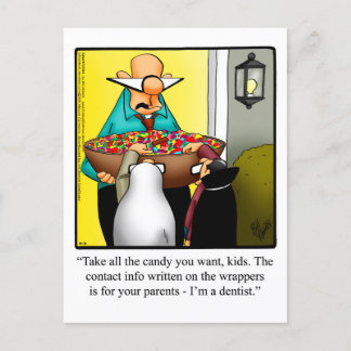 Funny Halloween Humour Postcard