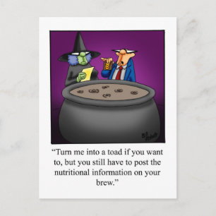 Funny Halloween Humour Postcard