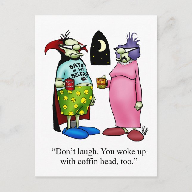 Funny Halloween Humour Postcard (Front)
