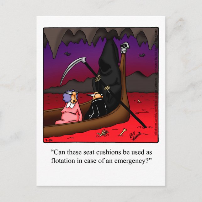 Funny Halloween Humour Postcard (Front)