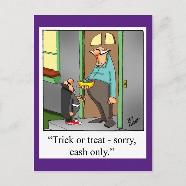 Funny Halloween Humour Postcard  "Spectickles" (Front)