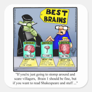 Funny Halloween Humour Square Stickers