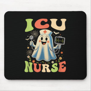 Funny Halloween Icu Nurse Intensive Care Unit Nurs Mouse Mat
