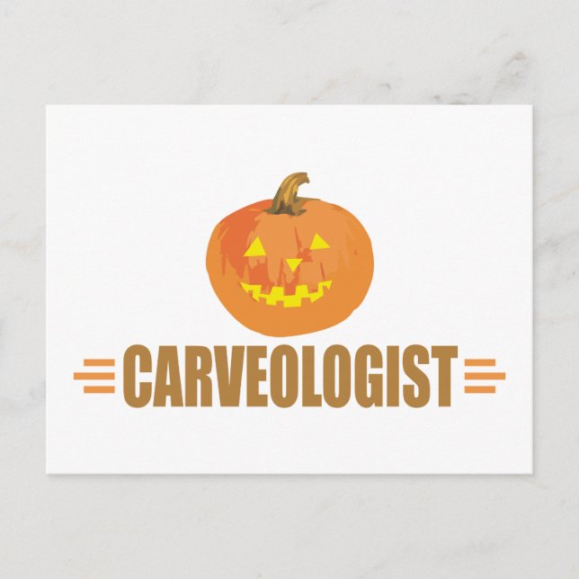 Funny Halloween Jack-O-Lantern Lover Postcard (Front)