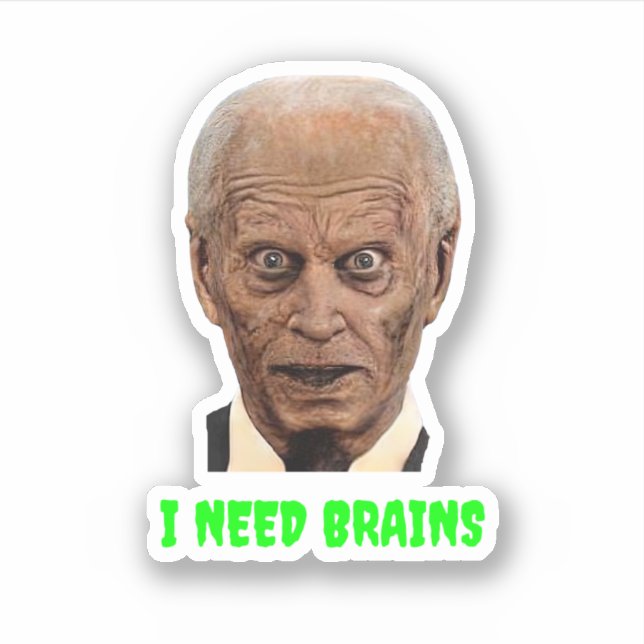 Funny Halloween Joe Biden Zombie I Need Brains Cos (Front)