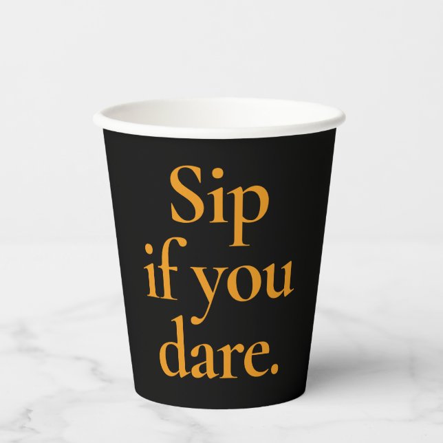  Funny Halloween joke Black and Orange  Paper Cups (Front)