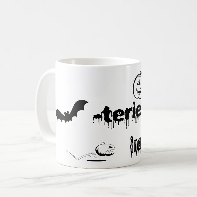 Funny Halloween joke design Coffee Mug (Front Left)