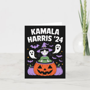 Funny Halloween Kamala Harris Pumpkin 2024  Card