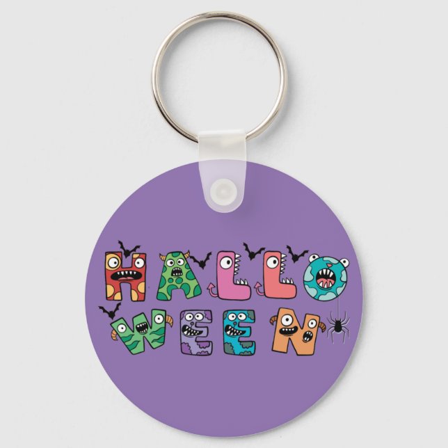 Funny Halloween Key Ring (Front)
