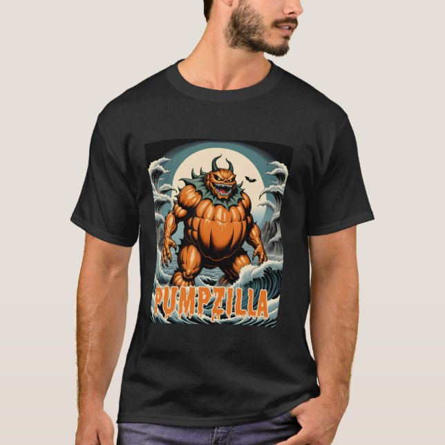 Funny Halloween Kids Boys Girls Pumpkin Design Pum T-Shirt (Front)