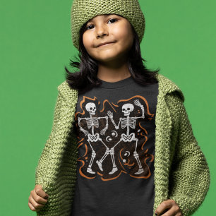 Funny Halloween Kids Dancing Skeleton T-Shirt