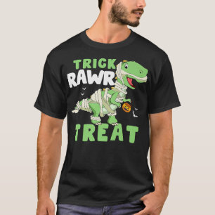 Funny Halloween Kids Gifts Cute Costume Mummy Dino T-Shirt