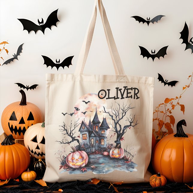 Funny Halloween Landscapes Trick or Treat Custom Tote Bag (Creator Uploaded)