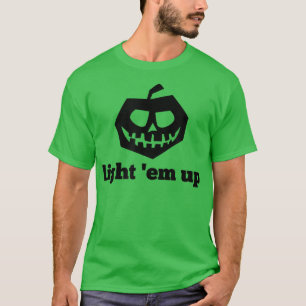 Funny Halloween Light 'Em Up Jackolantern Pumpkin  T-Shirt