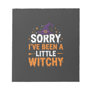 Funny Halloween Little Witchy Quote Design Notepad