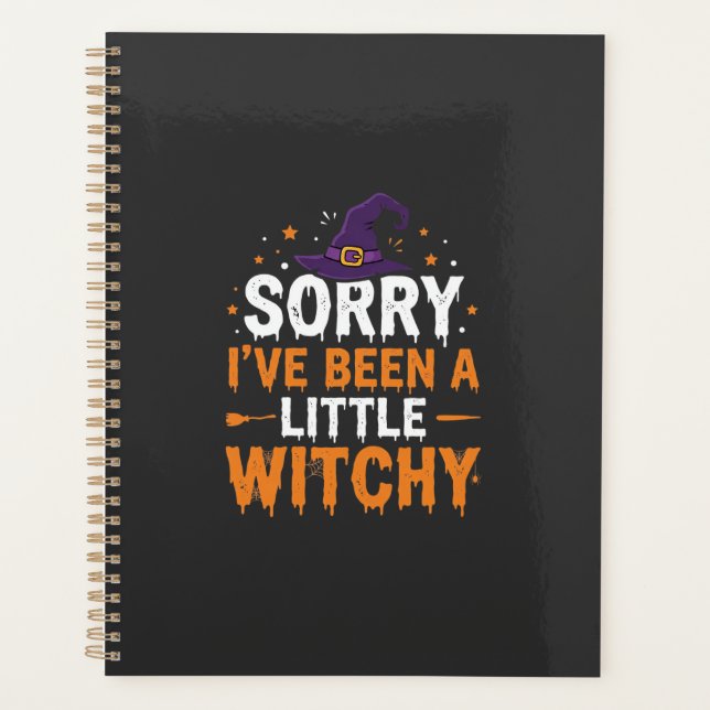 Funny Halloween Little Witchy Quote Design Planner (Front)