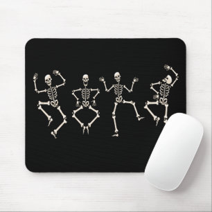 Funny Halloween Lover Dance with the Skeleton Mouse Mat