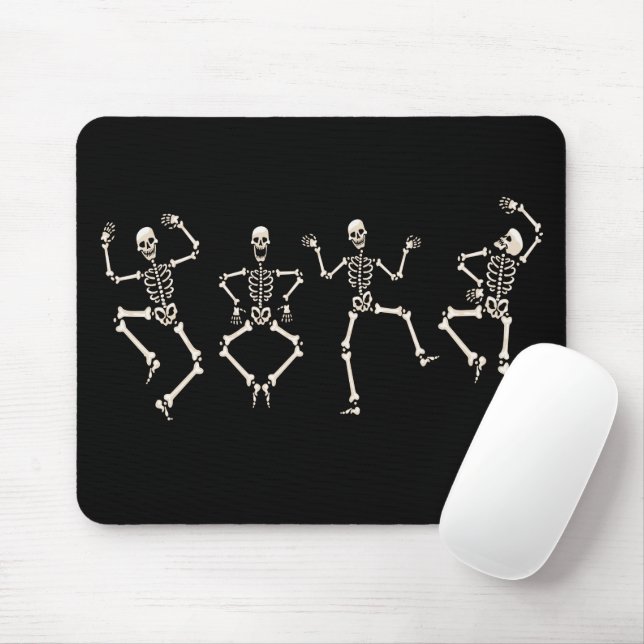 Funny Halloween Lover Dance with the Skeleton Mouse Mat (With Mouse)